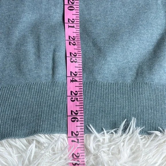 Polo by Ralph Lauren Pima Cotton Men's Teal V-Neck Sweater - Picture 6 of 7